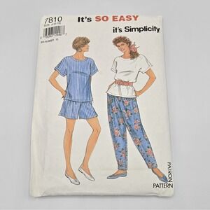 Vtg 1992 Simplicity 7810 Misses Loose Fitting Top Sz A 6-18 sewing pattern uncut